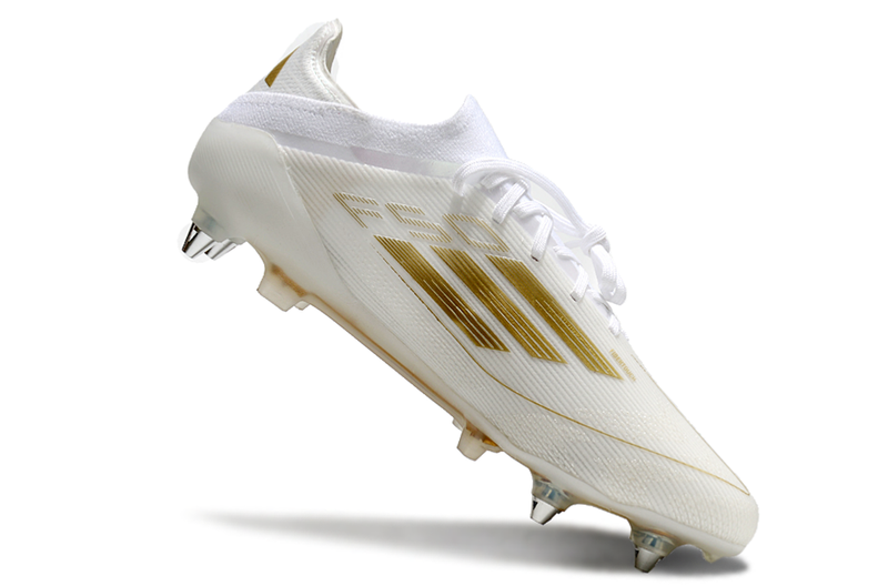 BOTA DE FUTBOL ADIDAS F50 SG ELITE - BLANCO/DORADA