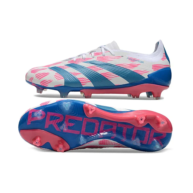 BOTA DE FUTBOL ADIDAS PREDATOR TONGUE FG ELITE - AZUL/ROSA