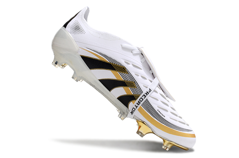 BOTA DE FUTBOL ADIDAS PREDATOR TONGUE FG ELITE - BLANCO/DORADA