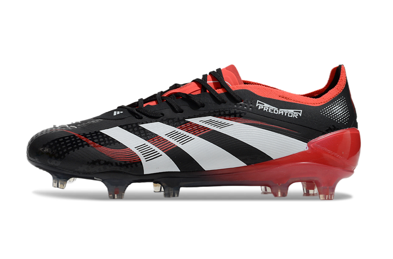 BOTA DE FUTBOL ADIDAS PREDATOR TONGUE FG ELITE - NEGRO/ROJO